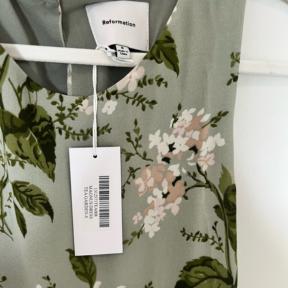 Reformation Green and White Floral Dress - Picture 2 of 6